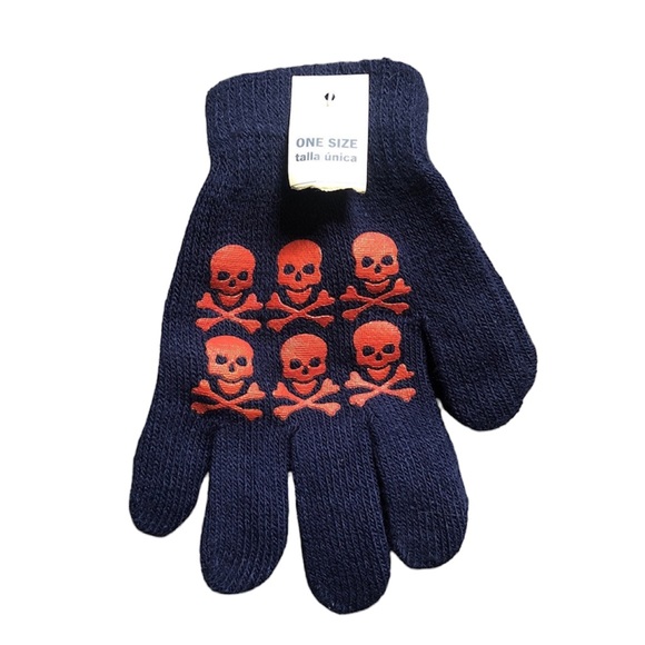 Faded Glory Other - Faded Glory Skull Gloves Kids One Size